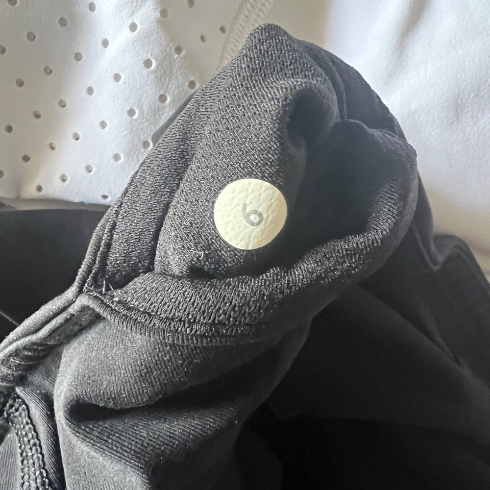 Lululemon Black Athletic Capri Leggings with Mesh Panels - Picture 5 of 5